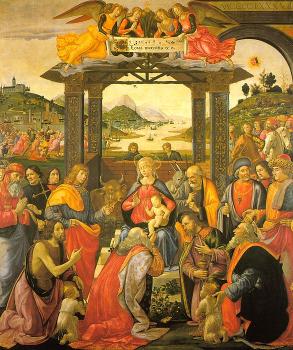 Domenico Ghirlandaio : Adoration of the Magi for the Spedale degli Innocenti